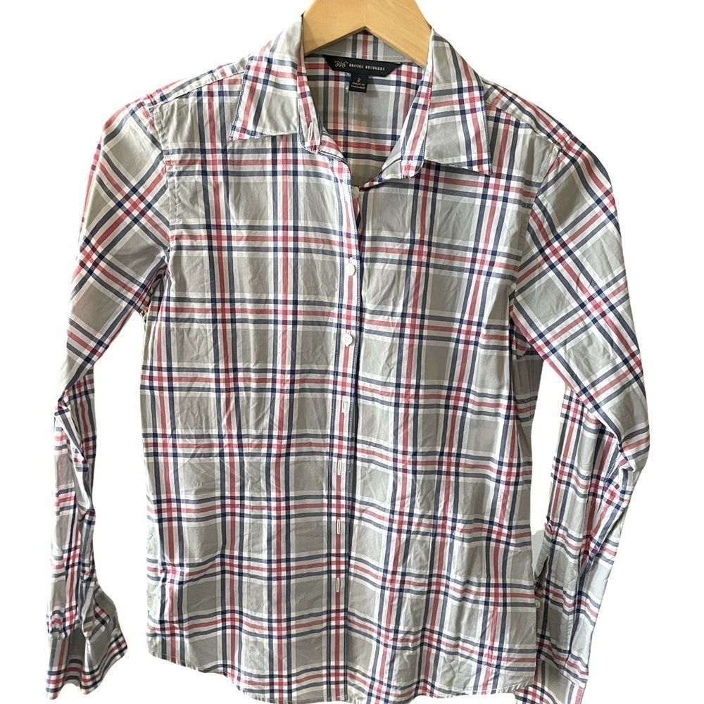 Brooks Brothers Plaid Button Down -size 2